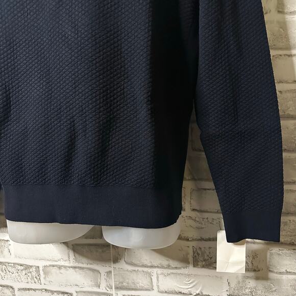 nwt A.P.C. Diamond Matelasse Pullover Dark Navy Men size S - Picture 6 of 15